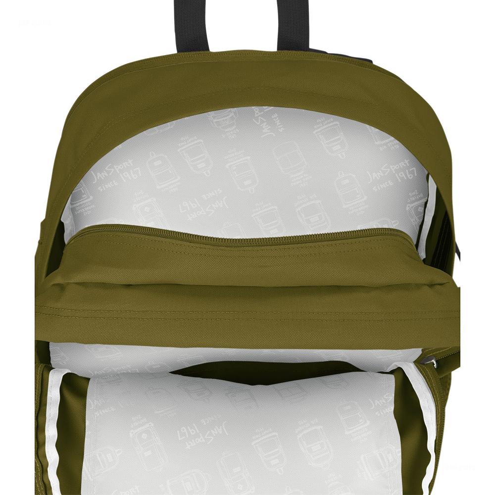 Olive JanSport Main Campus Laptop Backpacks | US_JS390