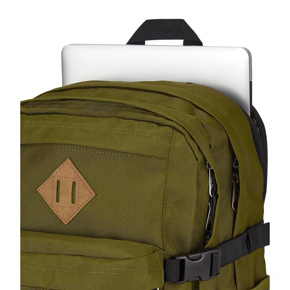 Olive JanSport Main Campus Laptop Backpacks | US_JS390