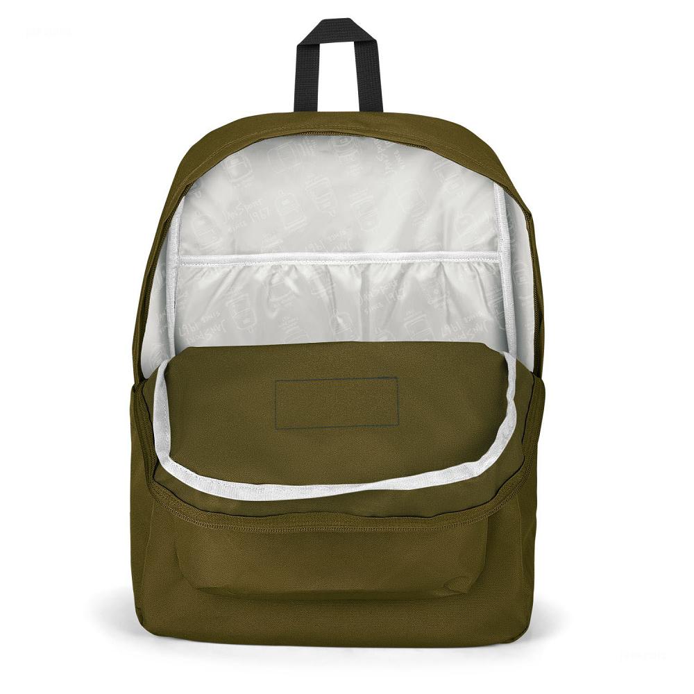 Olive JanSport SuperBreak® Plus School Backpacks | US_JS034