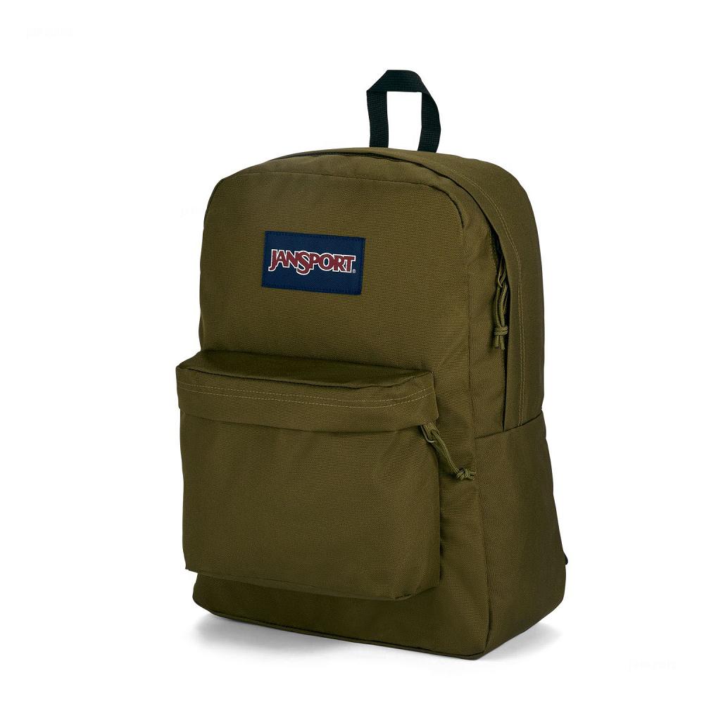 Olive JanSport SuperBreak® Plus School Backpacks | US_JS034