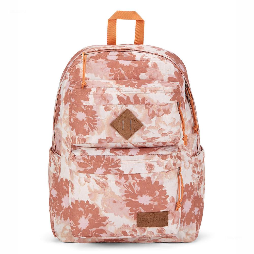 Orange JanSport Double Break Laptop Backpacks | US_JS153