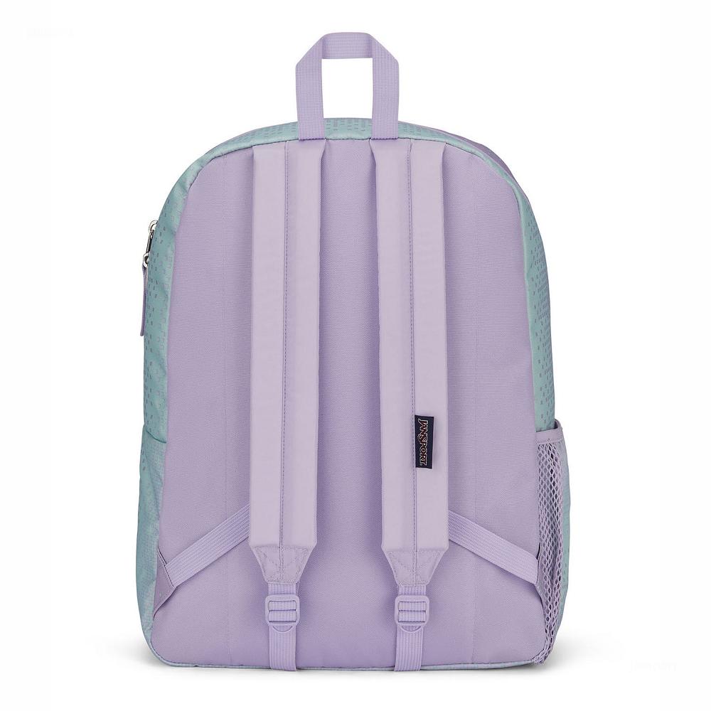 Purple / Green JanSport CROSS TOWN School Backpacks | US_JS376