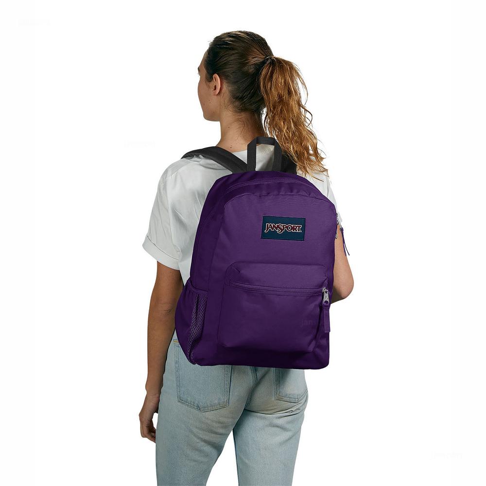 Purple JanSport CROSS TOWN School Backpacks | US_JS532