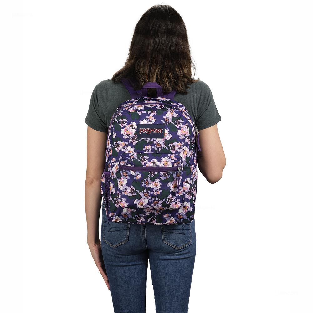 Purple JanSport CROSS TOWN School Backpacks | US_JS596