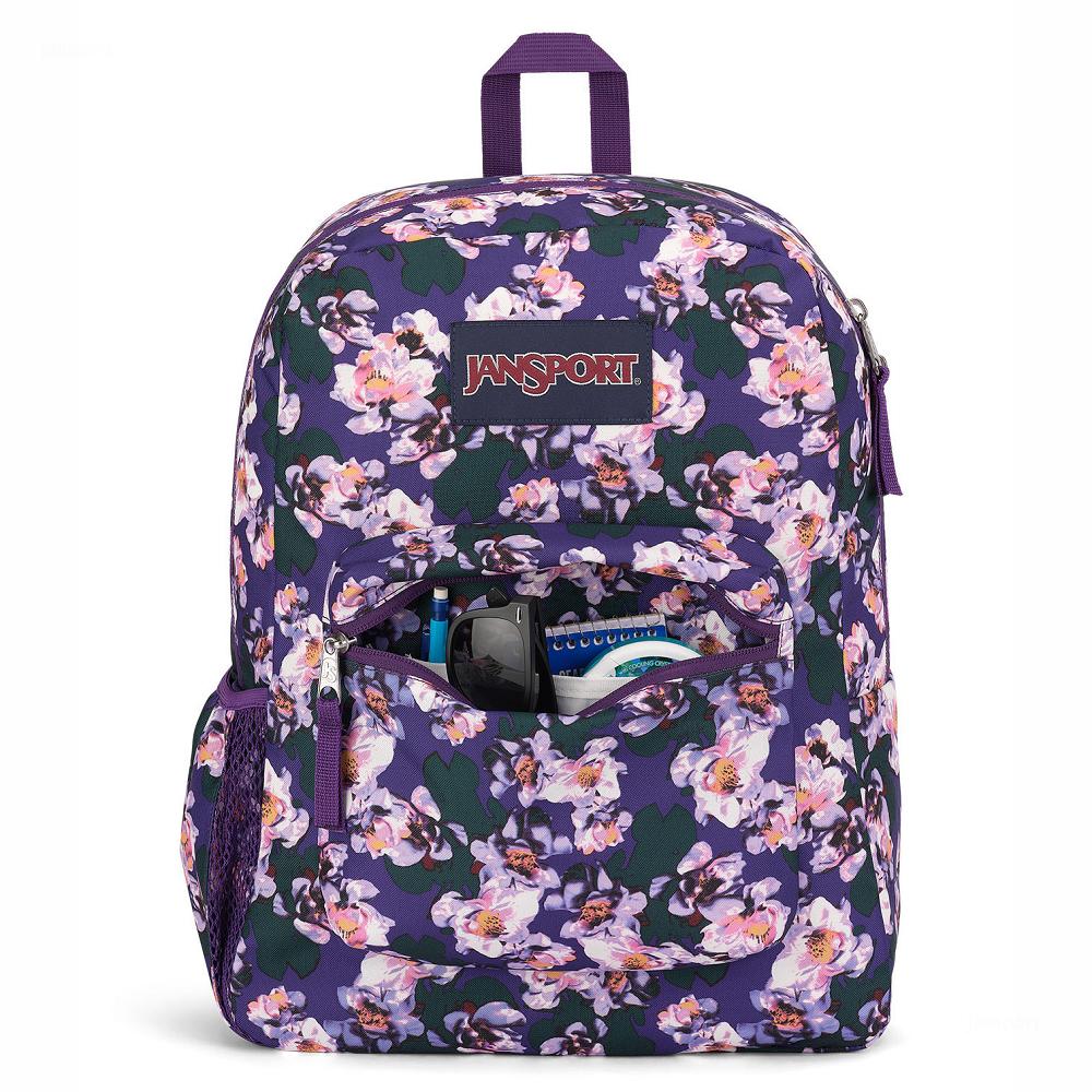 Purple JanSport CROSS TOWN School Backpacks | US_JS596