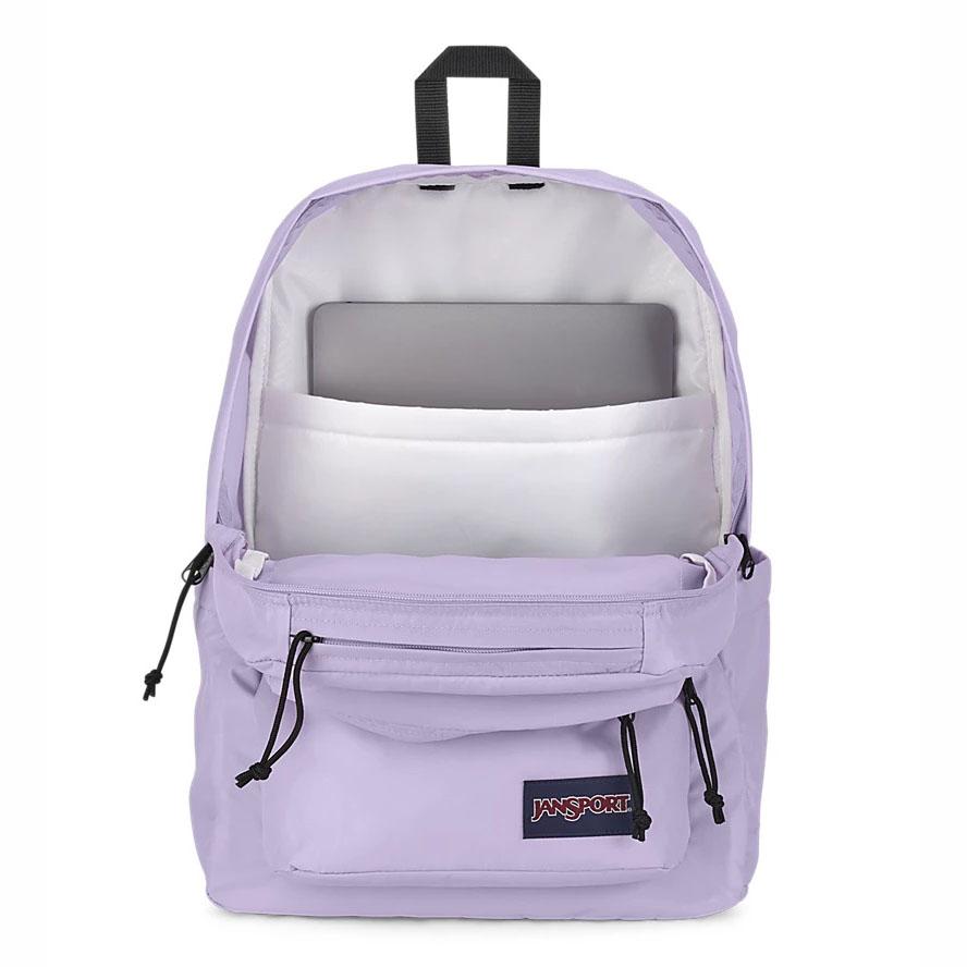 Purple JanSport Double Break Laptop Backpacks | US_JS296