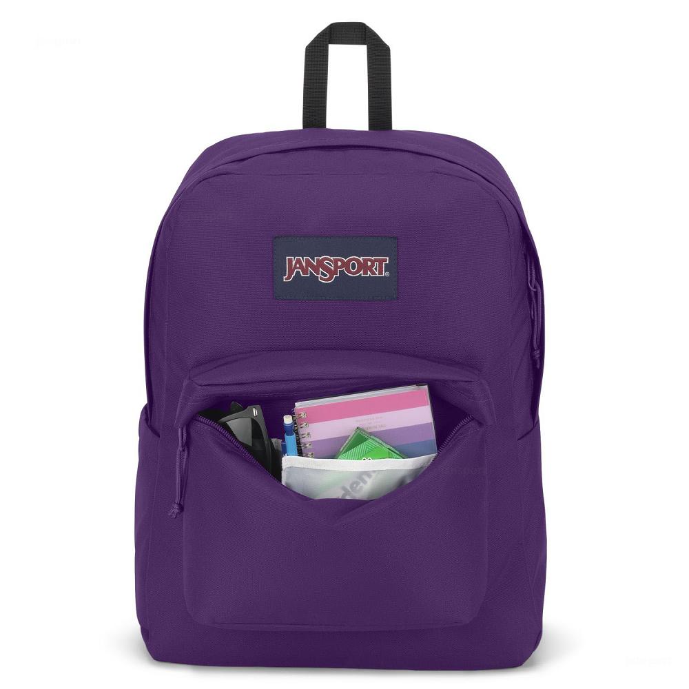 Purple JanSport SuperBreak® Plus Laptop Backpacks | US_JS21B