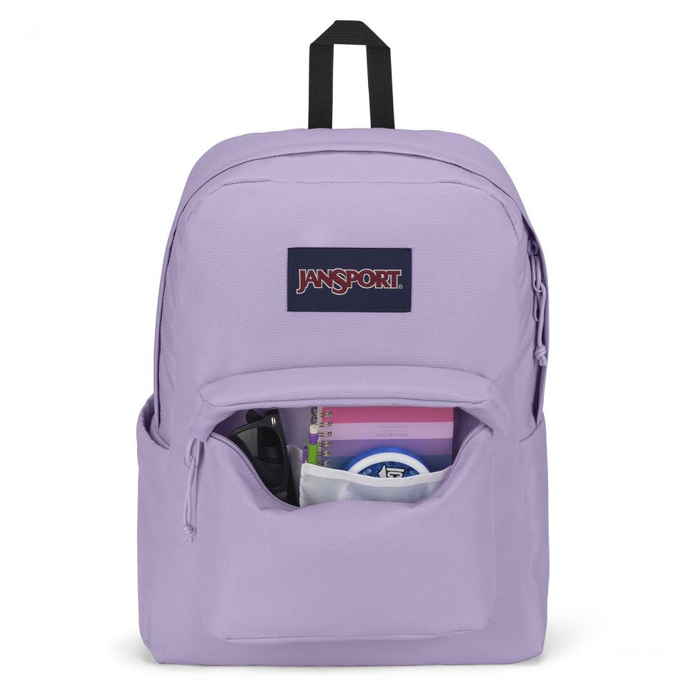 Purple JanSport SuperBreak® Plus Laptop Backpacks | US_JS319