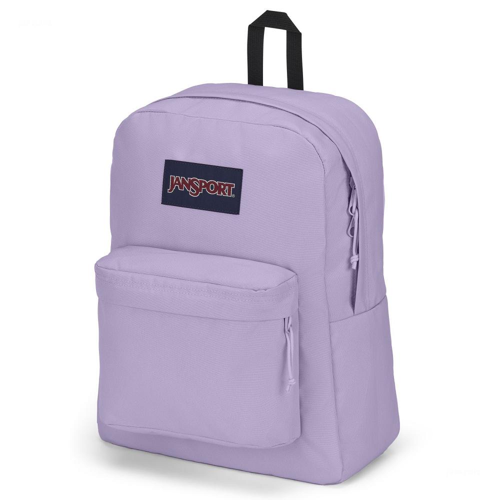 Purple JanSport SuperBreak® Plus Laptop Backpacks | US_JS319