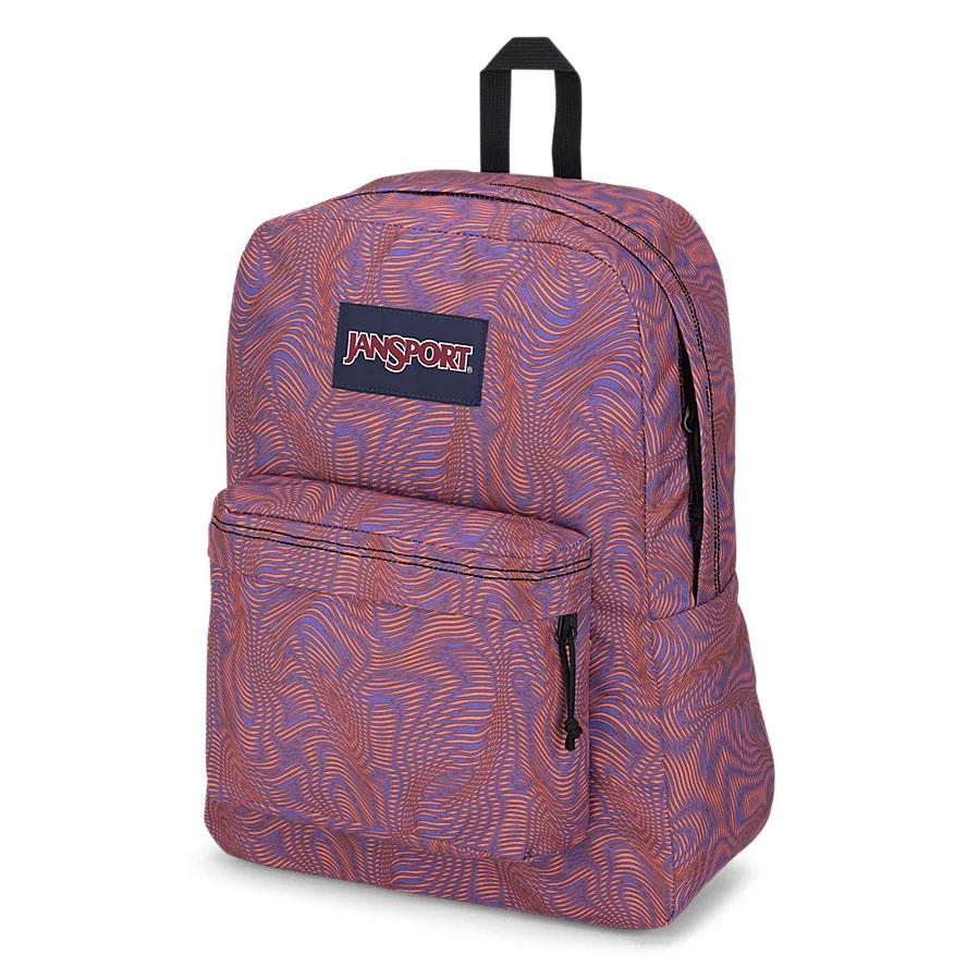 Purple / Orange JanSport SuperBreak® Plus Laptop Backpacks | US_JS379