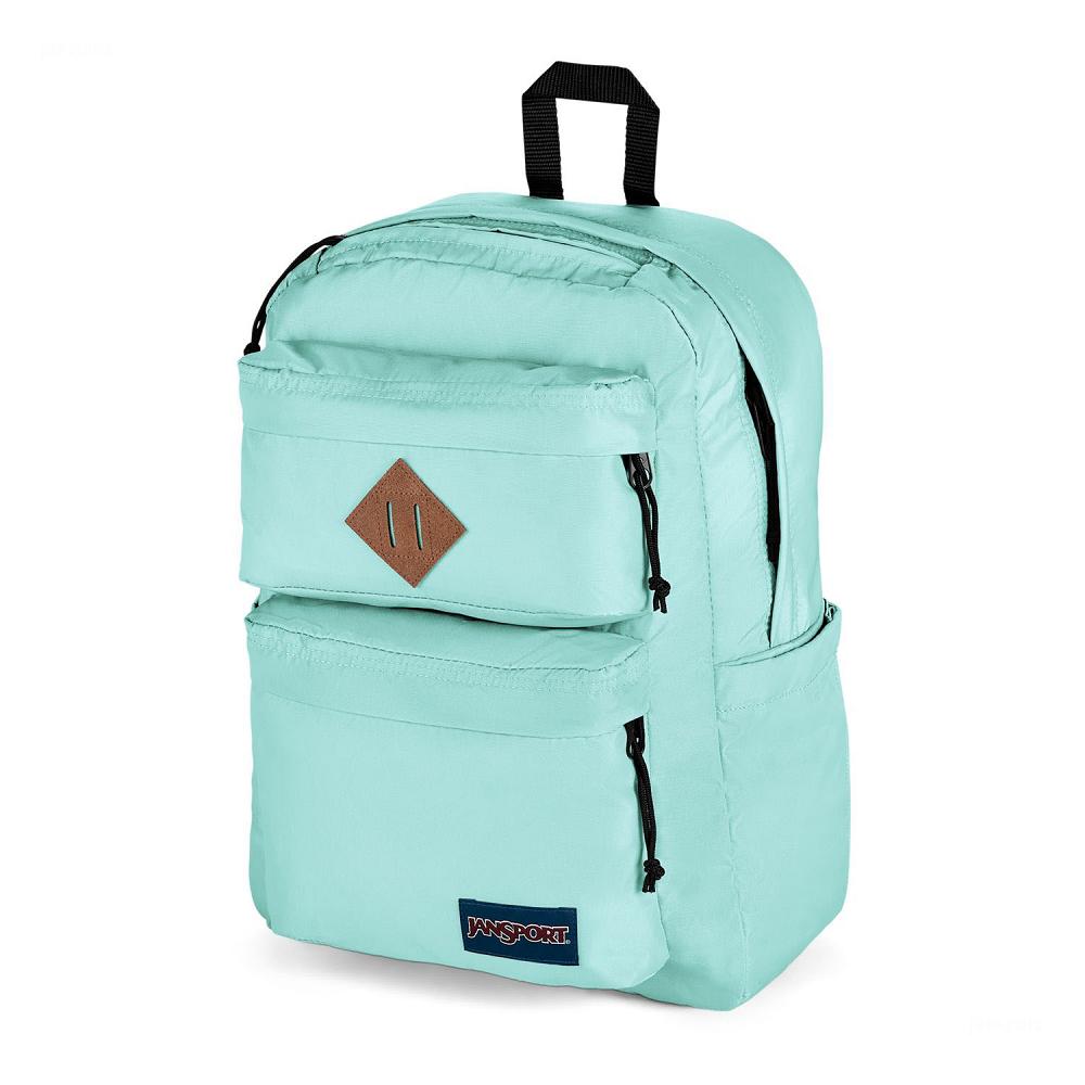 Turquoise JanSport Double Break Laptop Backpacks | US_JS320