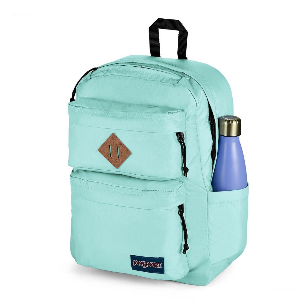 Turquoise JanSport Double Break Laptop Backpacks | US_JS320