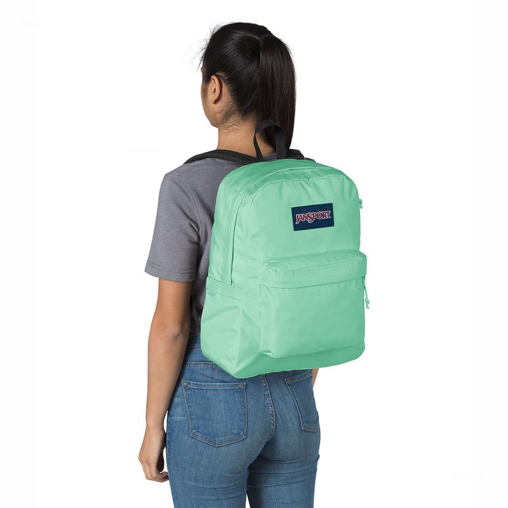 Turquoise JanSport SuperBreak® Plus Laptop Backpacks | US_JS175