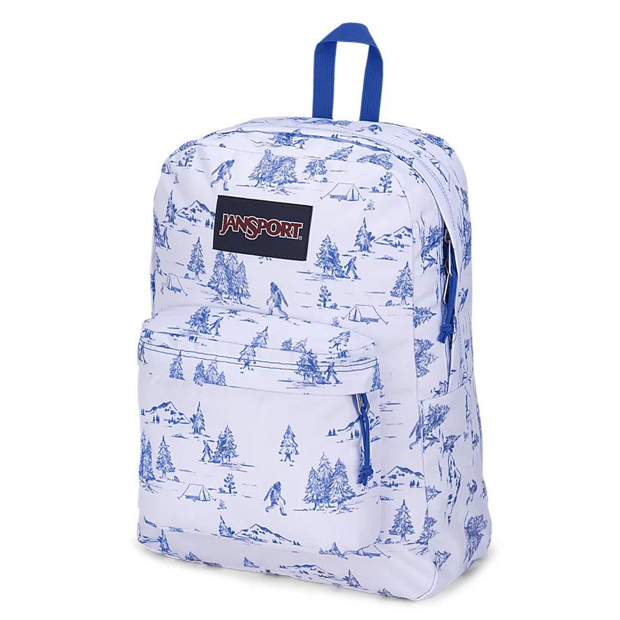 White / Blue JanSport SuperBreak® Plus Laptop Backpacks | US_JS594