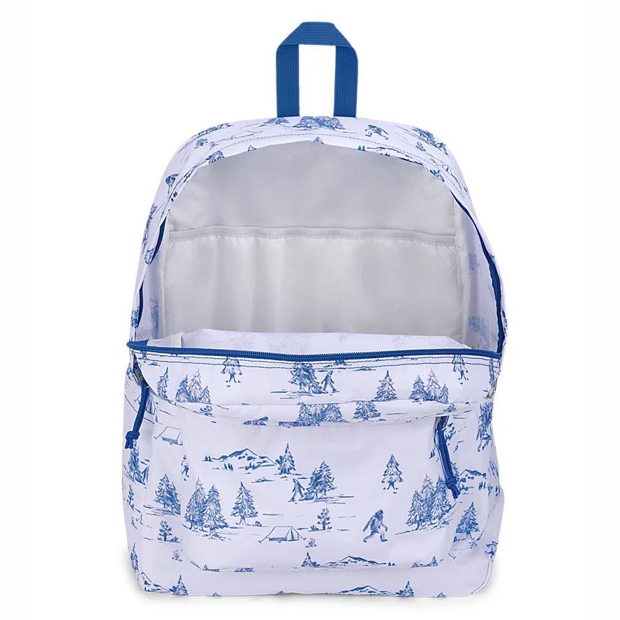 White / Blue JanSport SuperBreak® Plus Laptop Backpacks | US_JS594