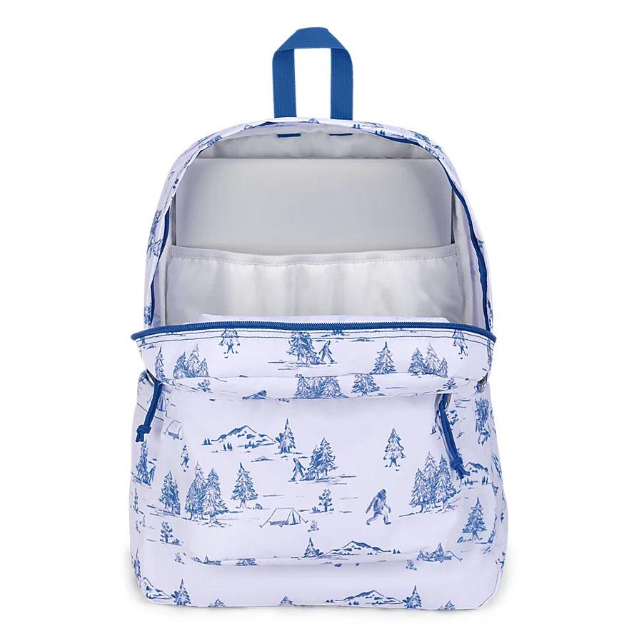 White / Blue JanSport SuperBreak® Plus Laptop Backpacks | US_JS594