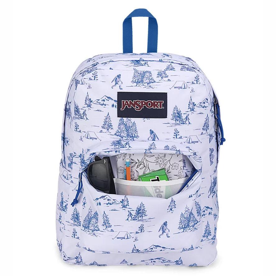 White / Blue JanSport SuperBreak® Plus Laptop Backpacks | US_JS594