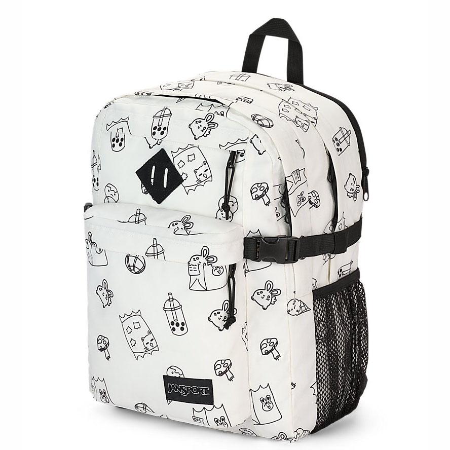 White JanSport Main Campus Laptop Backpacks | US_JS251