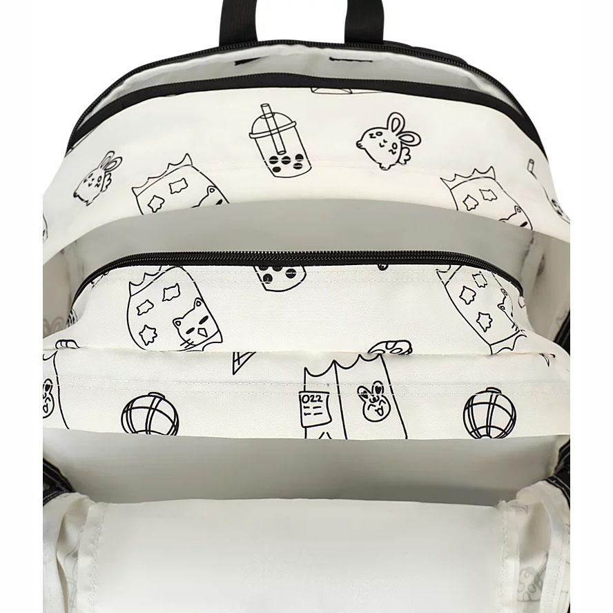 White JanSport Main Campus Laptop Backpacks | US_JS251