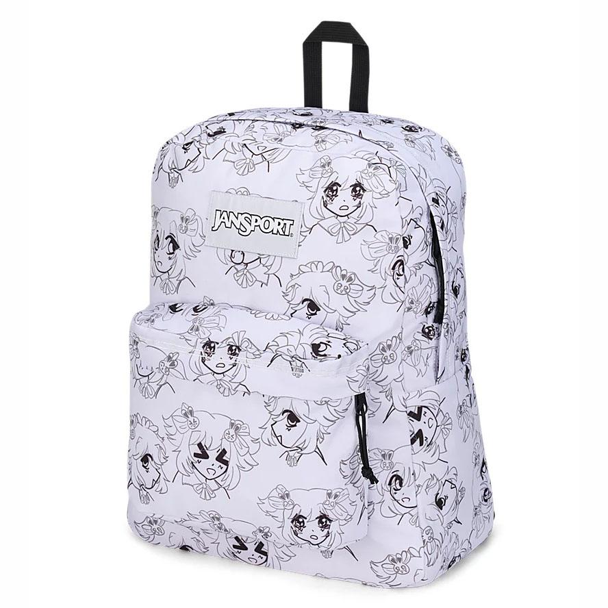 White JanSport SuperBreak® Plus Laptop Backpacks | US_JS103