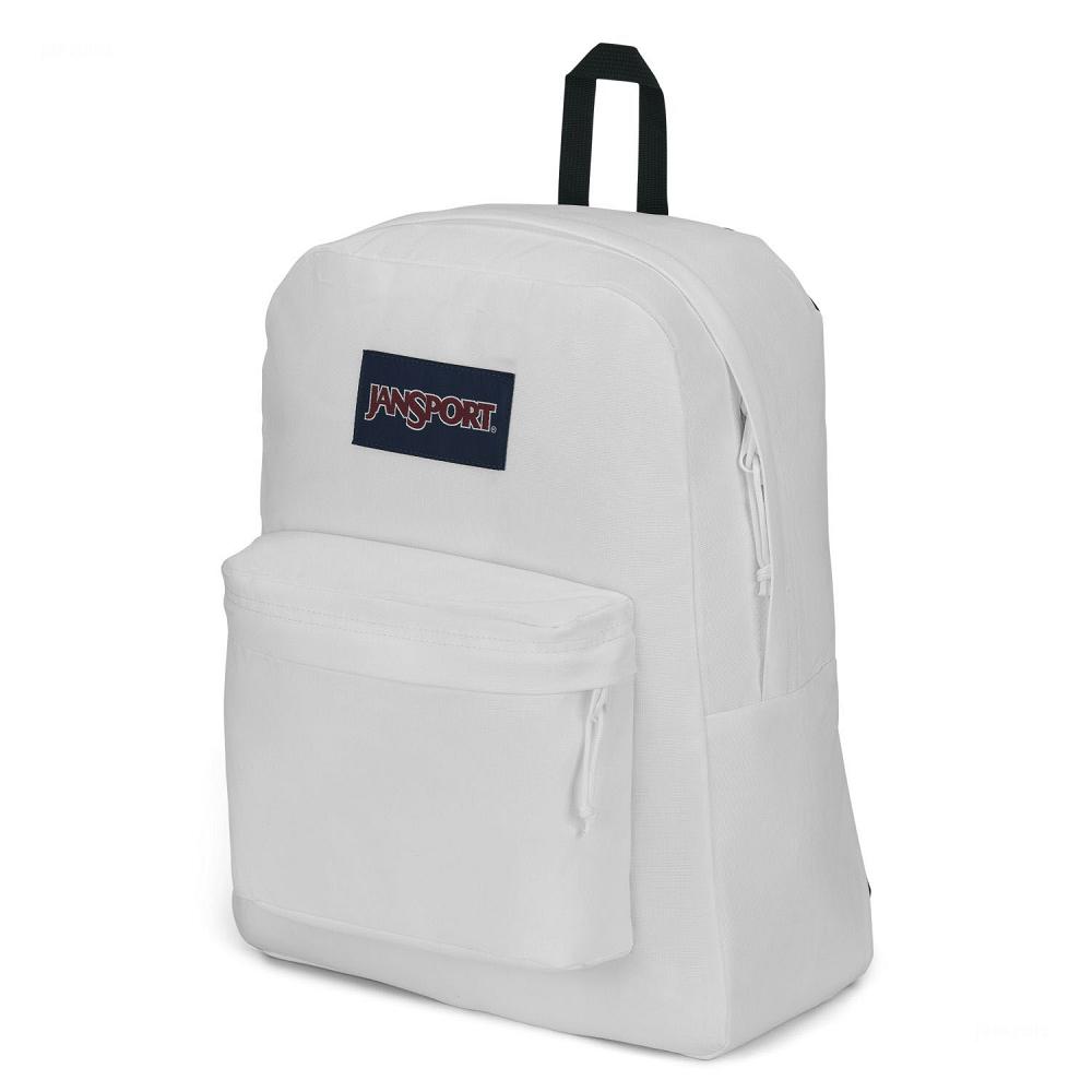 White JanSport SuperBreak® Plus Laptop Backpacks | US_JS451