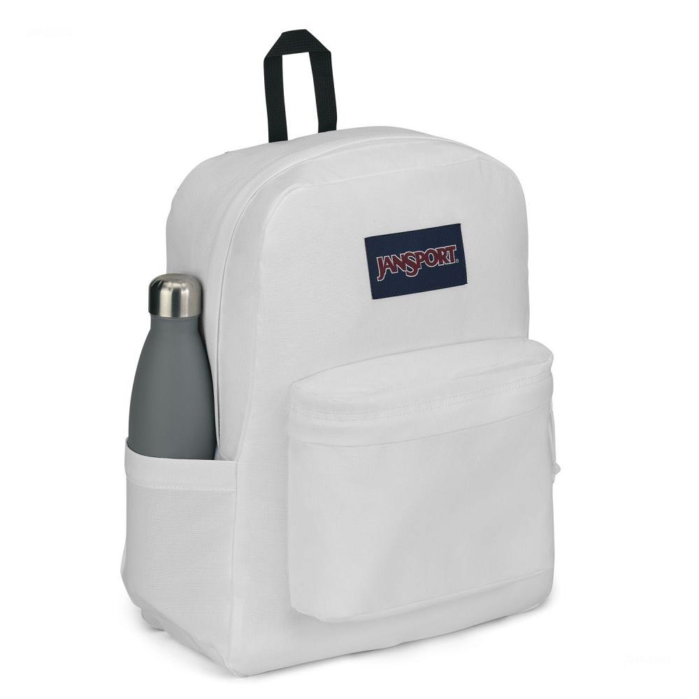 White JanSport SuperBreak® Plus Laptop Backpacks | US_JS451