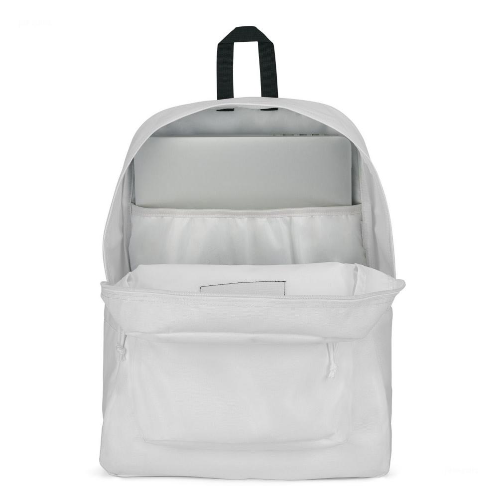 White JanSport SuperBreak® Plus Laptop Backpacks | US_JS451