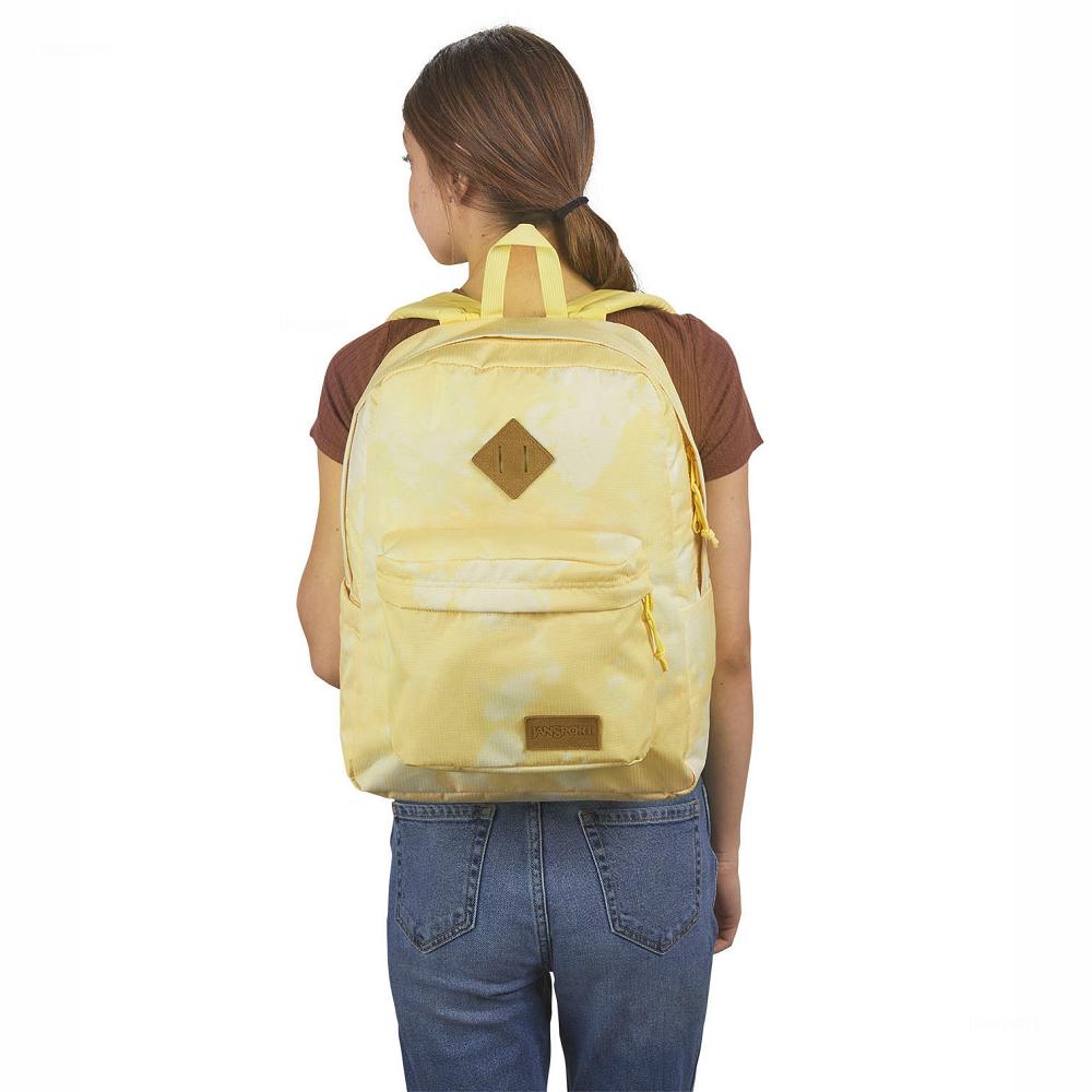 Yellow JanSport SUPERBREAK PLUS FX Laptop Backpacks | US_JS070